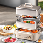 جهاز بخار HP-525C 17 لتر - 3 طبقات مع قاعدة (HP-525C Electric Steamer 17L 3-Tier with Base)