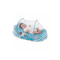 سرير مواليد محمول فيروزي منقط – صورة 1