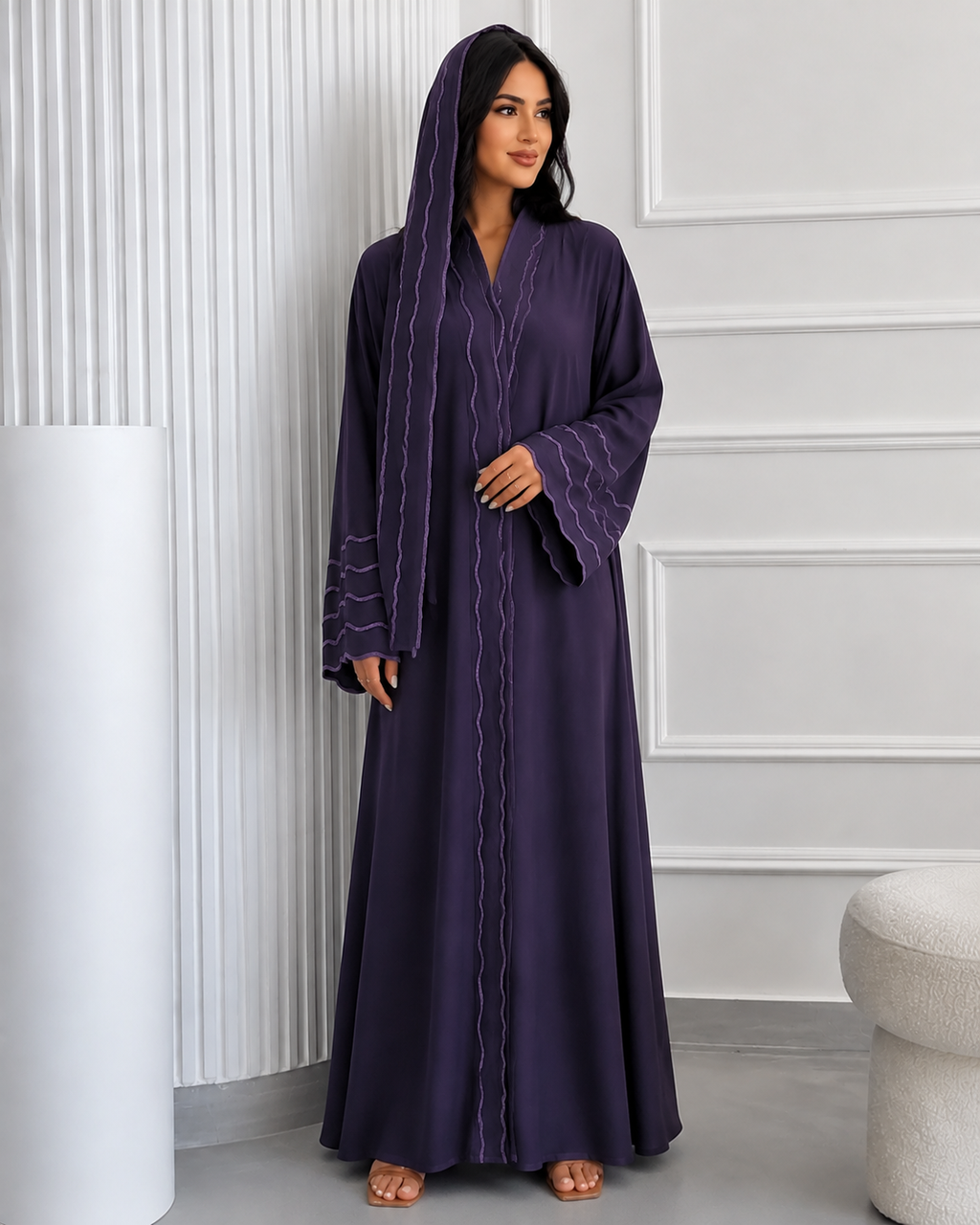 عباية نسائية رمادية – صورة 3