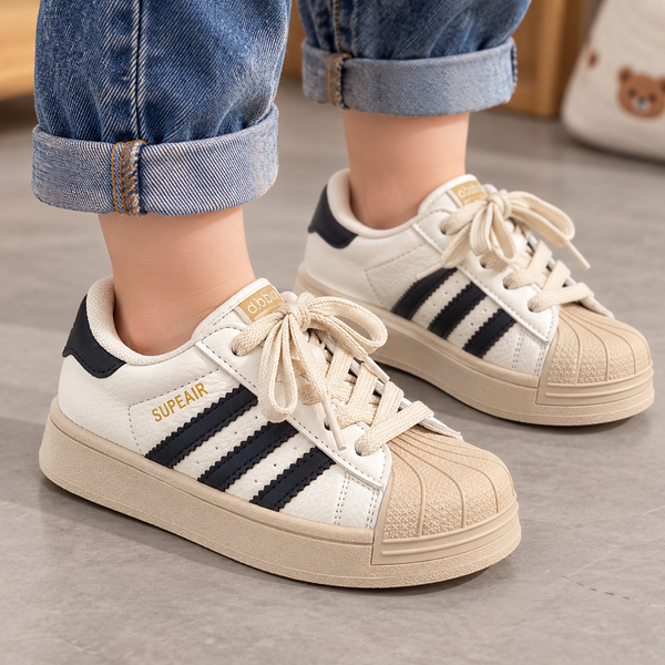 كوتشي أطفال كاجوال بمقدمة Shell Toe