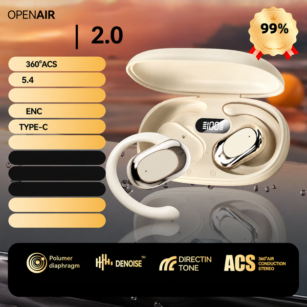 سماعات أذن مفتوحة St. Landon بتصميم معلق - تقنية Huawei Chip BT 5.0 وصوت ستيريو نقي بمقاومة للعرق IPX4
