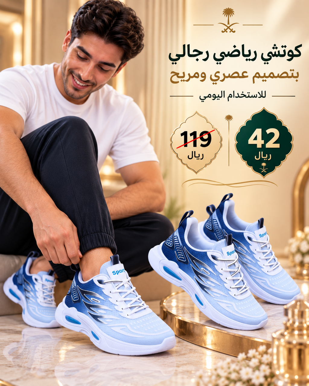 حذاء رجالي رياضي شبكي مسامي صيفي 2026