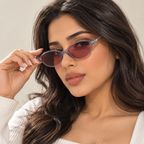 إطار أزرق شفاف مع عدسات حمراء