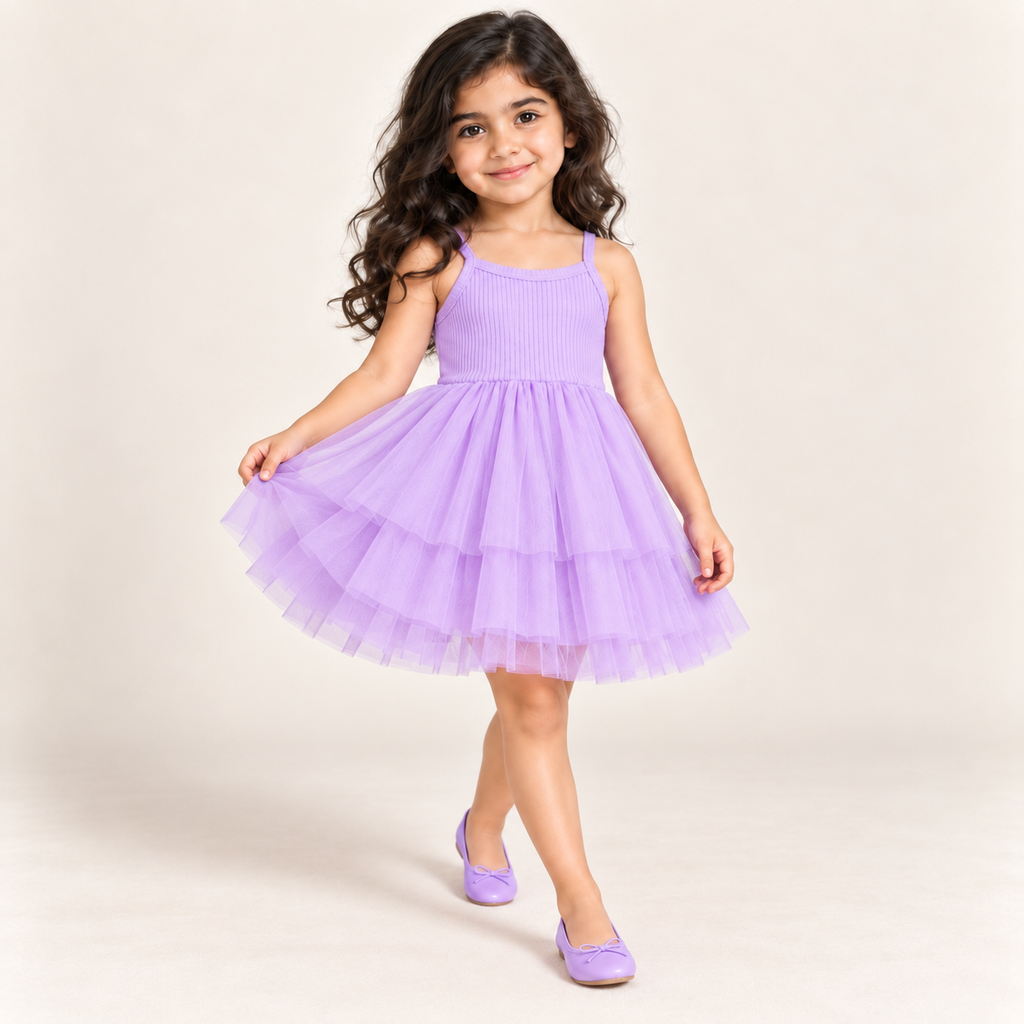 طقم فستان جينز وتنورة انيقة للبنات من قطعتين بتصميم أنيق