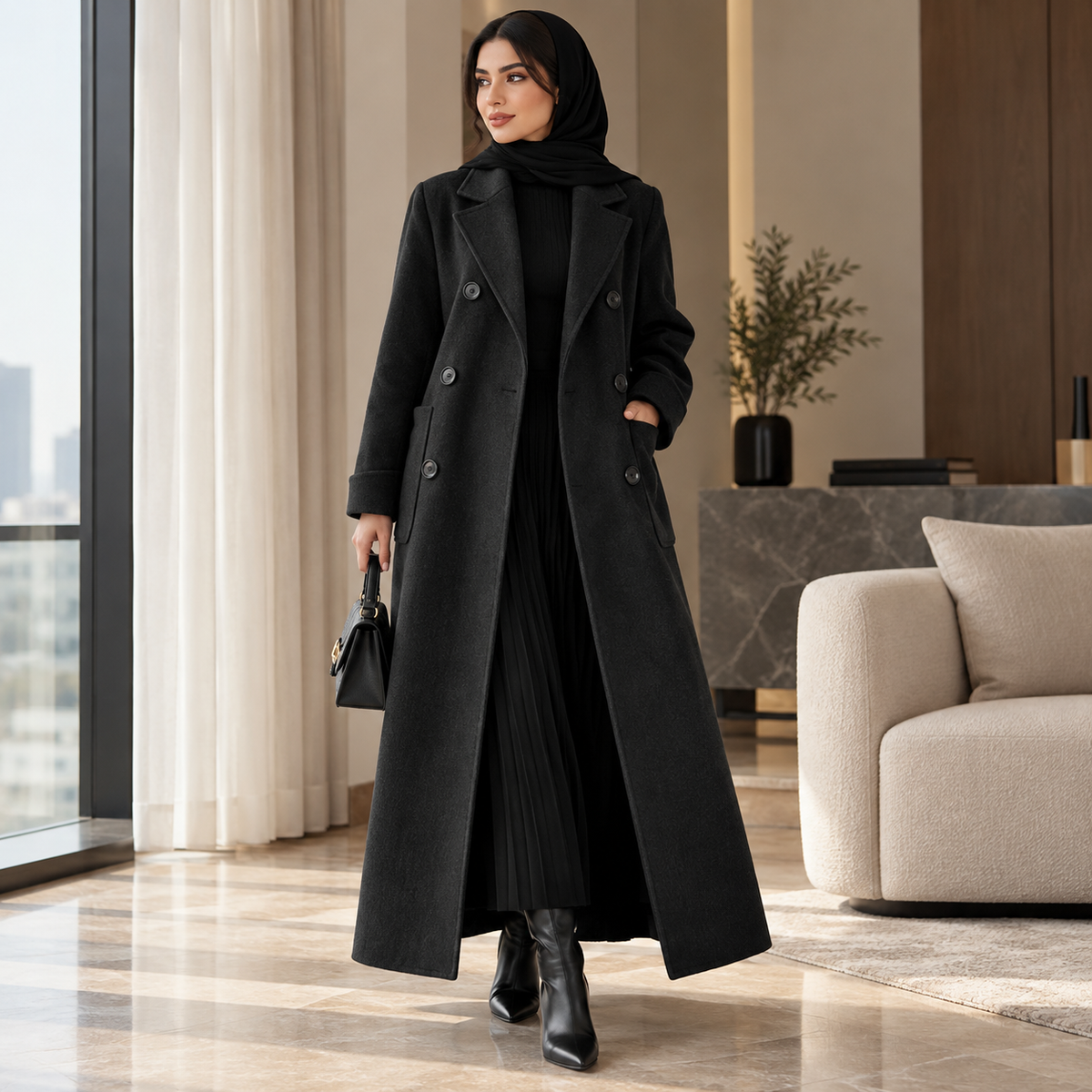 أسود (بطانة سميكة)