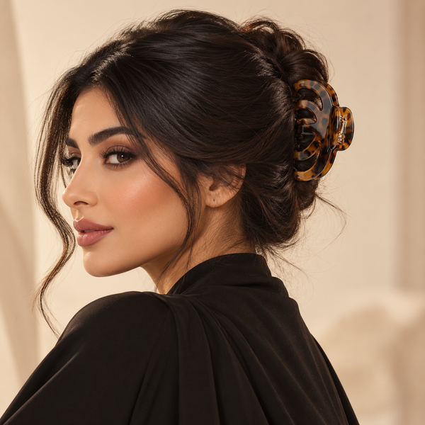 مشبك شعر نسائي صغير بشكل سحابة لامعة