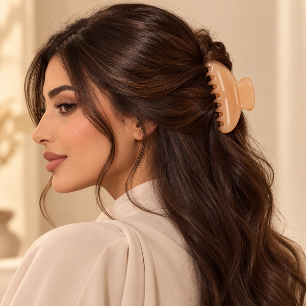 مشبك شعر نسائي بتصميم عصري بسيط وخامة أكريليك خفيفة الوزن