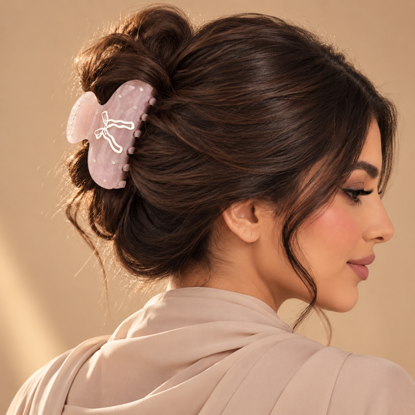 مشبك شعر أسيتات بتصميم بسيط وأنيق لتثبيت الشعر