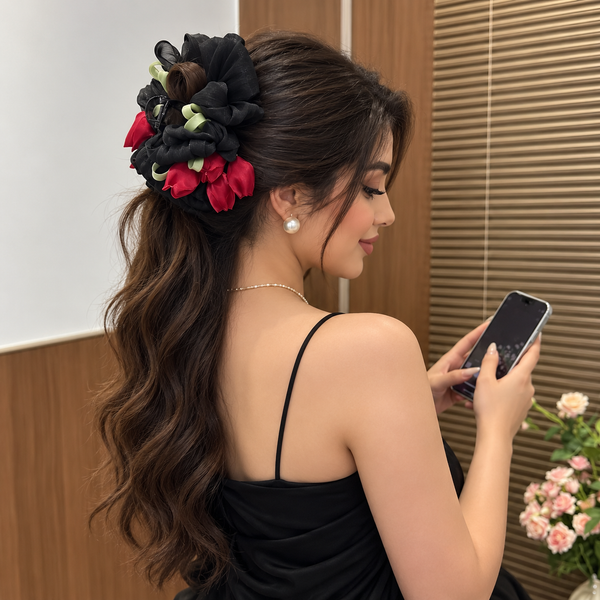 مشبك شعر بشكل زهرة توليب ريترو