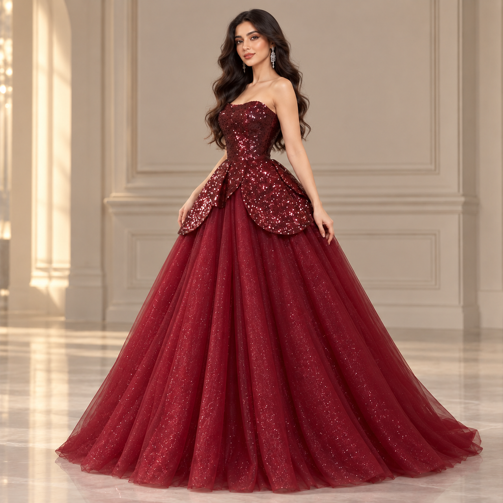 فستان بدون حمالات