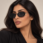 أسود وذهبي بعدسات رمادية