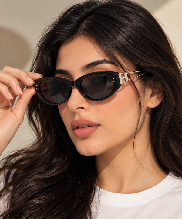 نظارات شمسية نسائية كات آي UV400 بإطار كامل وتصميم ريترو أنيق