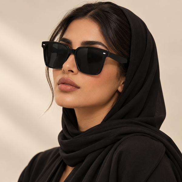 نظارة شمسية ريترو مربعة بإطار كامل وحماية UV400
