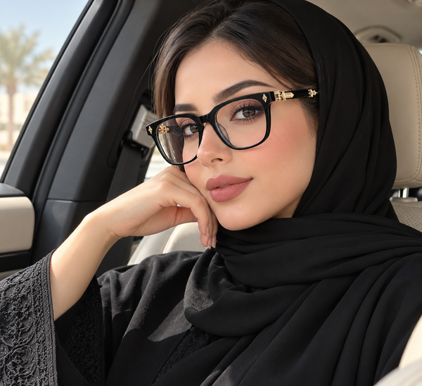 نظارة طبية مربعة عصرية بعدسات حماية من الضوء الأزرق