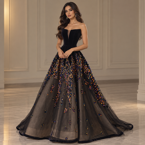 أسود طويل