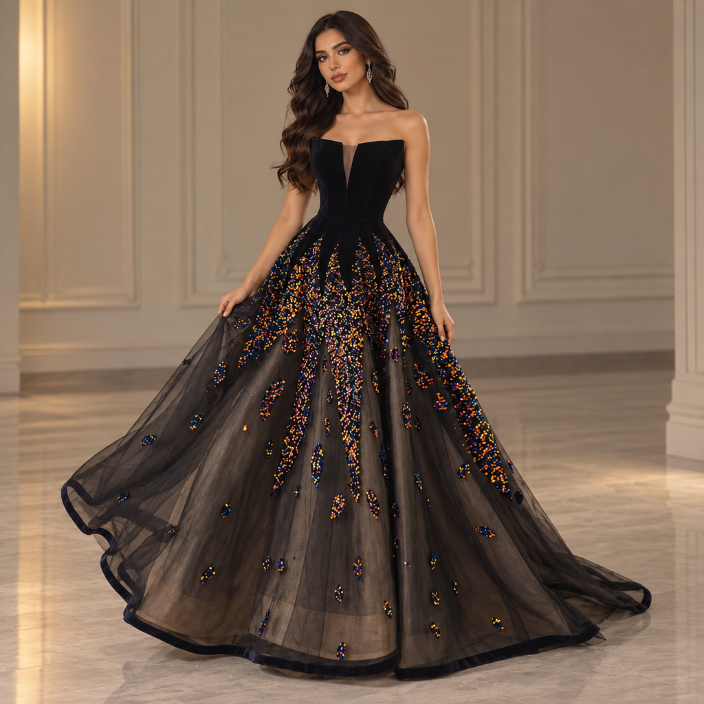 أسود طويل