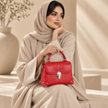 حقيبة كتف نسائية صغيرة من جلد التمساح الطبيعي