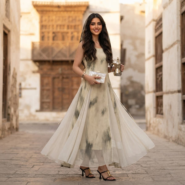 فستان نسائي طويل أنيق ومميز