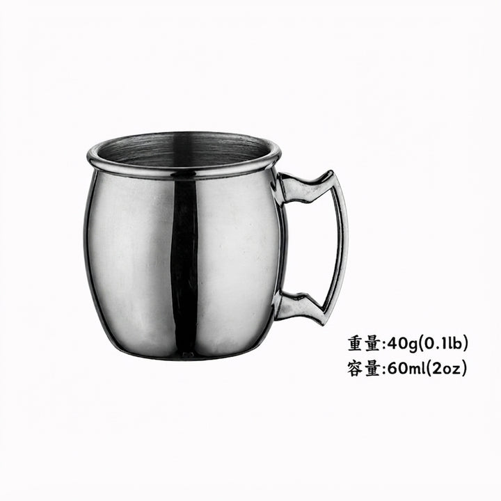 كوب شوت ستانلس ستيل 304 - 60 مل بتصميم مطروق فاخر (4 ألوان)