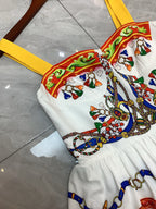 متعدد الألوان بنقشة مطبوعة