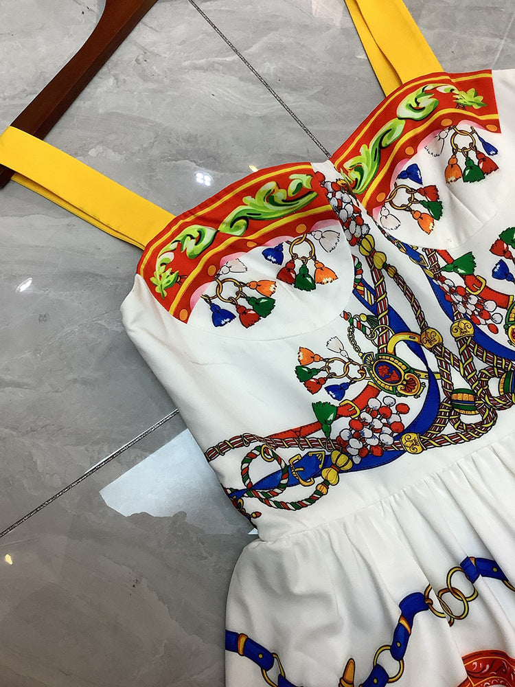 متعدد الألوان بنقشة مطبوعة