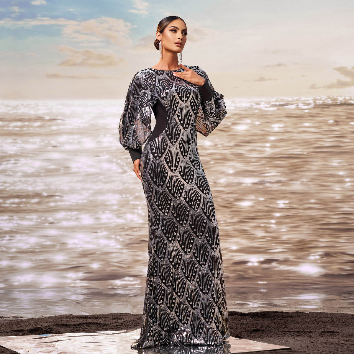 أسود وفضي