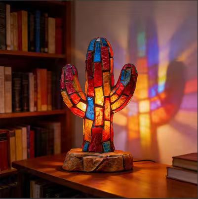 مصباح ليلي LED ديكوري من الريزن بتصاميم حيوانات ونباتات