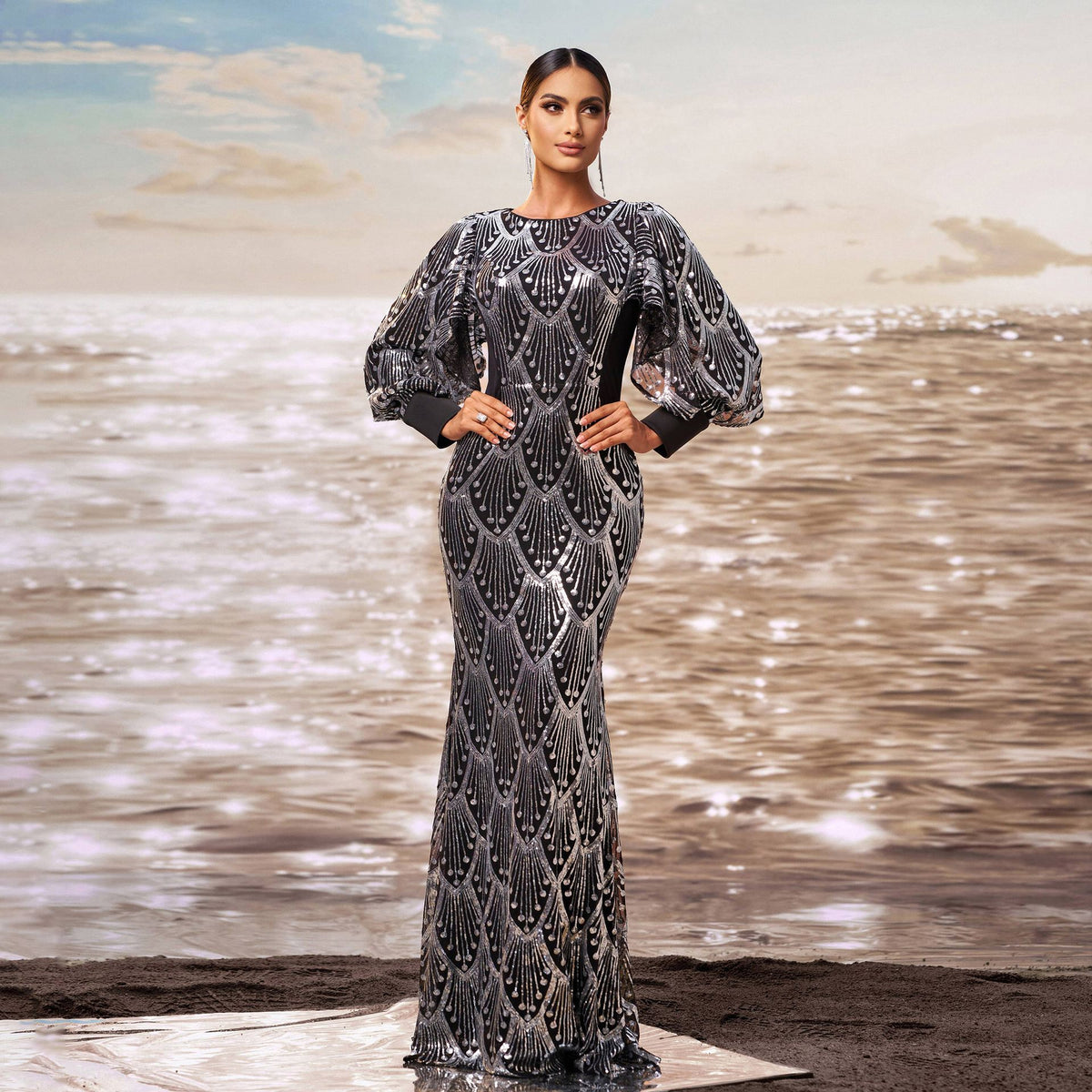 أسود وفضي