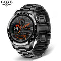 أسود بسوار ستانلس ستيل (Steel belt black)