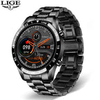 أسود بسوار ستانلس ستيل (Steel belt black)