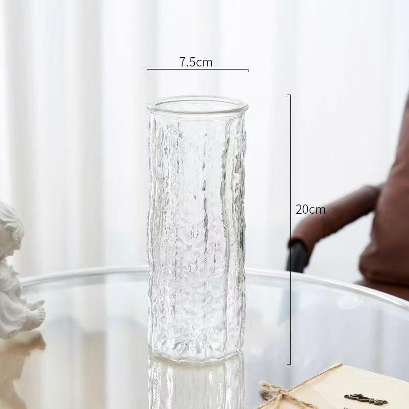 فازة شفافة بتصميم جليدي 