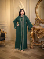عباية ملكية فاخرة  بتطريز لامع