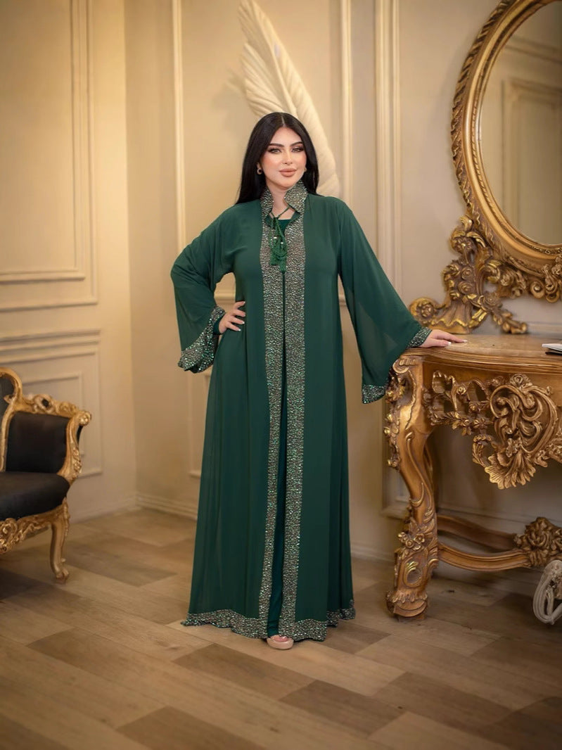 عباية ملكية فاخرة  بتطريز لامع