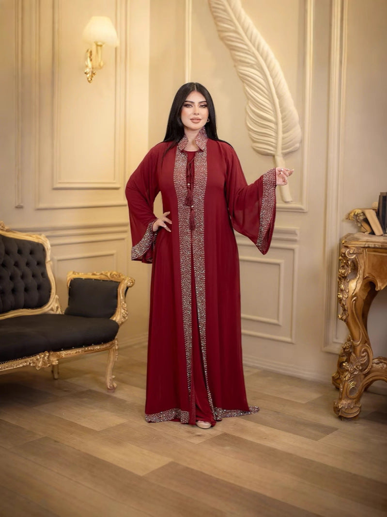 عباية ملكية فاخرة  بتطريز لامع