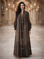كارديجان نسائي طويل بليسيه مزين بالكريستال — MI-34457135