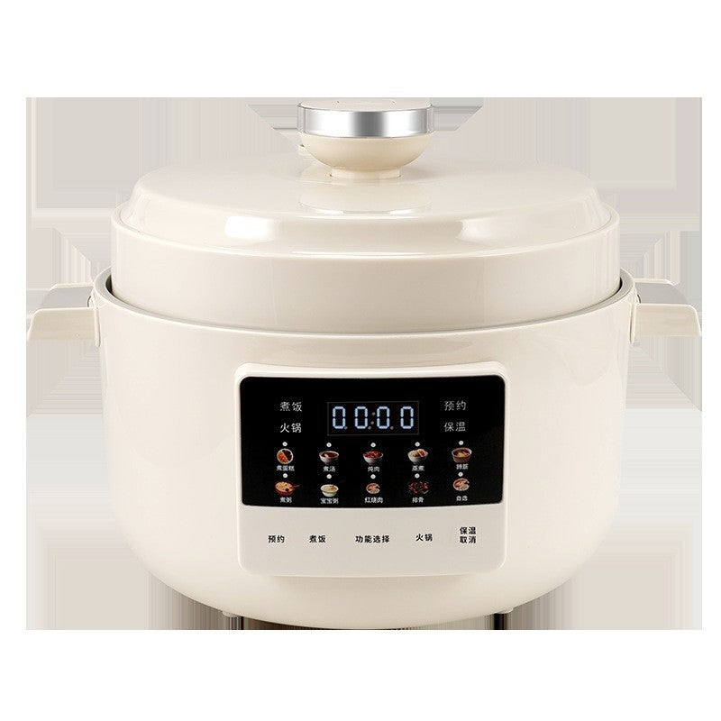 أبيض 4 لتر P07 - وعاء Yuanyang + وعاء قياسي + صينية بخار (4L White P07 Yuanyang + Standard Pot + Steaming Plate)