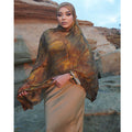 وشاح حريري أنيق بتصميم عصري
