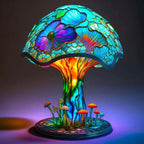 مصباح فطر سحاري بإضاءة LED ملونة - 8 تصاميم مميزة لغرف النوم والديكور (بطارية أو USB)
