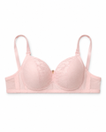 Women's Padded Lace Bra with Adjustable Straps | Hook & Eye Closure, Floral Lace Cups, Wide Underband, Full Coverage, Daily Wear – صورة 3