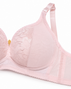 Women's Padded Lace Bra with Adjustable Straps | Hook & Eye Closure, Floral Lace Cups, Wide Underband, Full Coverage, Daily Wear – صورة 3