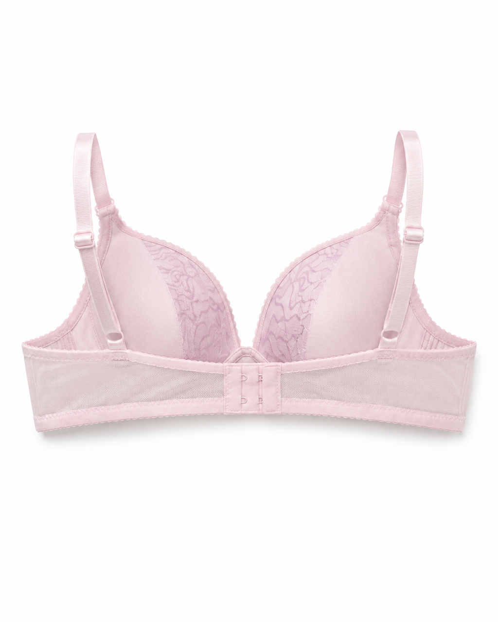 Women's Padded Lace Bra with Adjustable Straps | Hook & Eye Closure, Floral Lace Cups, Wide Underband, Full Coverage, Daily Wear – صورة 4