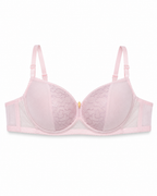 Women's Padded Lace Bra with Adjustable Straps | Hook & Eye Closure, Floral Lace Cups, Wide Underband, Full Coverage, Daily Wear – صورة 7