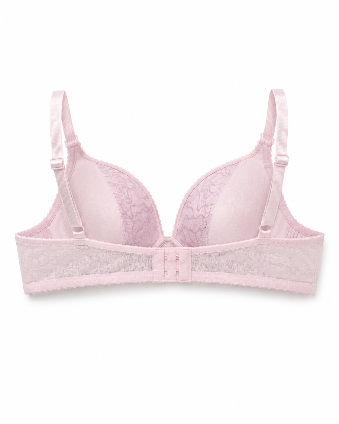 Women's Padded Lace Bra with Adjustable Straps | Hook & Eye Closure, Floral Lace Cups, Wide Underband, Full Coverage, Daily Wear – صورة 9
