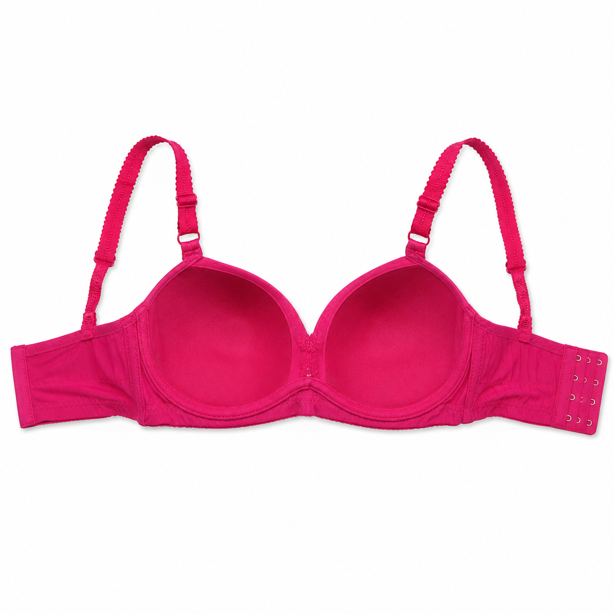 Padded Bra with Adjustable Straps and Back Closure-Red – صورة 1