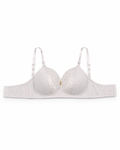 Women's Padded Lace Bra with Adjustable Straps | Hook & Eye Closure, Floral Lace Cups, Wide Underband, Full Coverage, Daily Wear – صورة 3