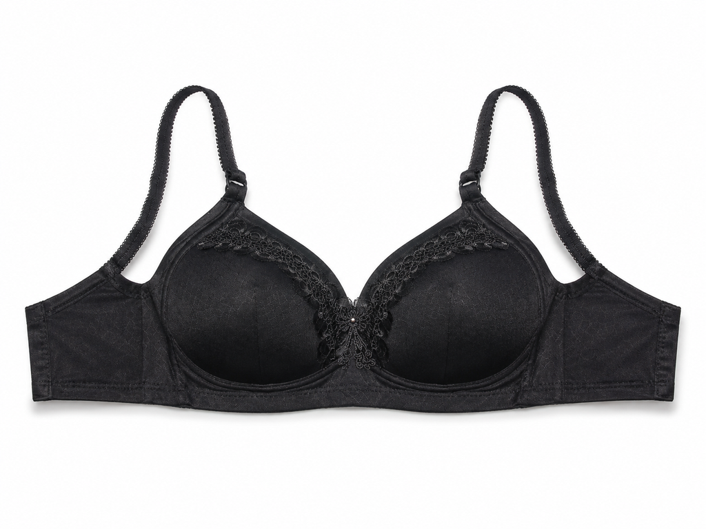 Women's Padded Bra 3-Pack with Lace Detail, Daily Wear | Adjustable Straps, Embroidered Cup, Soft & Comfortable, Multiple Colours, Everyday Support – صورة 4