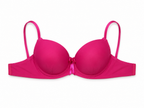 Women's Padded Balconette Bra with Floral Lace & Bow Detail | Adjustable Straps, Daily Wear, Soft Padded Cup, Hot Pink / Fuchsia, Feminine Design – صورة 4
