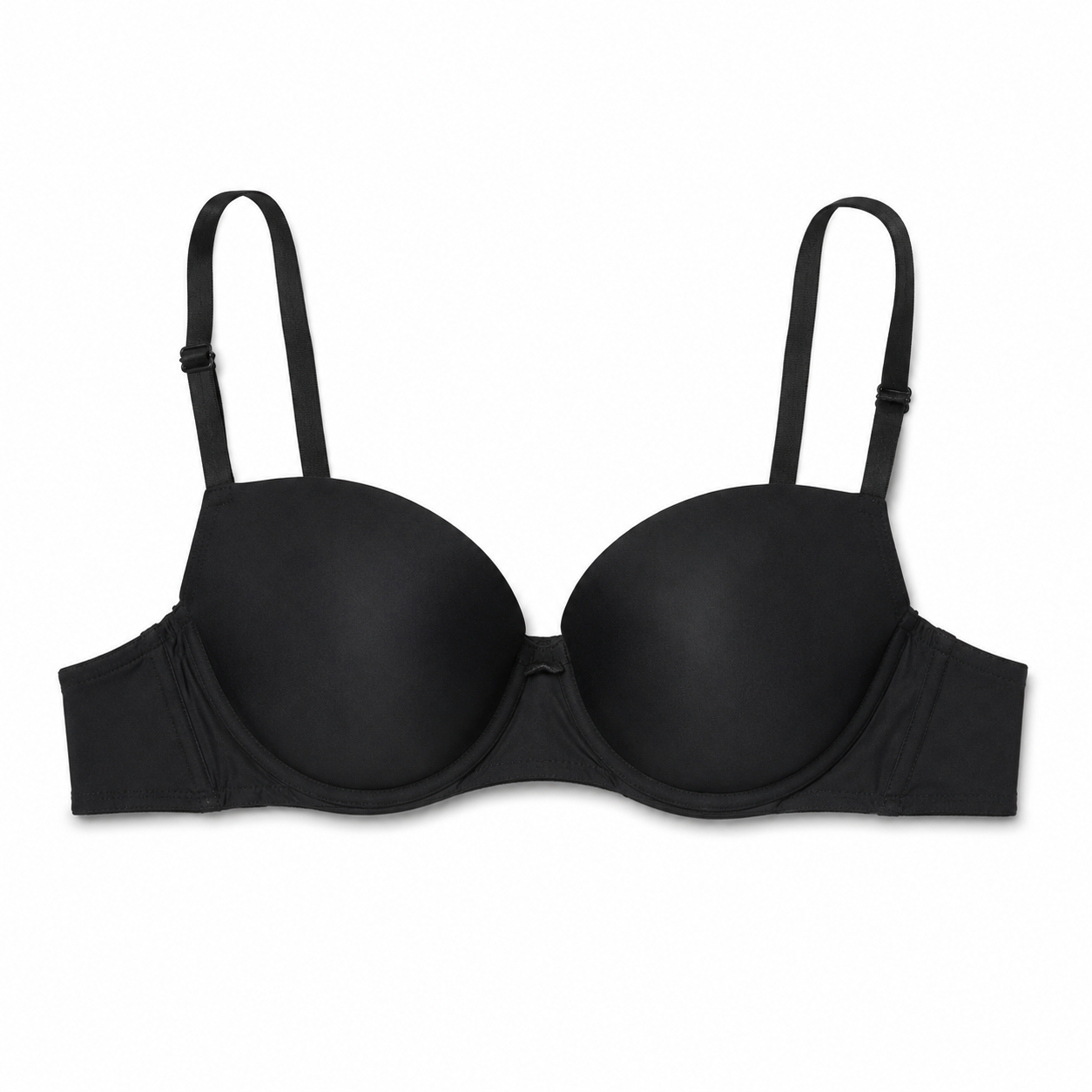 Women's Padded Bra Pack of 2, Plain Daily Wear, Black & Yellow | Adjustable Straps, Smooth Soft Cup, Everyday Comfort, 2-Piece Set, Underwired Support – صورة 4