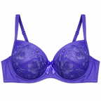 Women's Embroidered Push-Up Bra with Floral Lace, Pack of 2 | Adjustable Straps, Daily Wear, Vibrant Colours, Feminine Bow Detail, Comfortable Fit – صورة 4