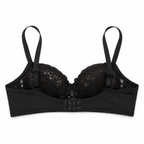 Women's Padded Lace Bra 2-Pack Black & Beige | Adjustable Straps, Back Hook Closure, Daily Wear, Floral Lace Design, 2 Colours Included – صورة 3